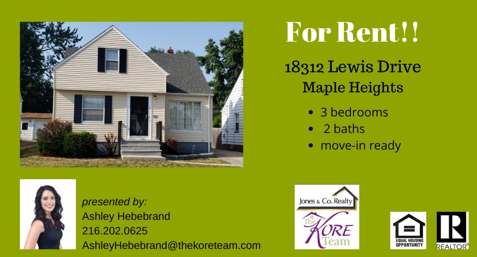 This rental is waiting for you to move-in with a 12+ month lease! The kitchen features stainless steel appliances and the basement is partially finished. Call 216.202.0625 today for more information.