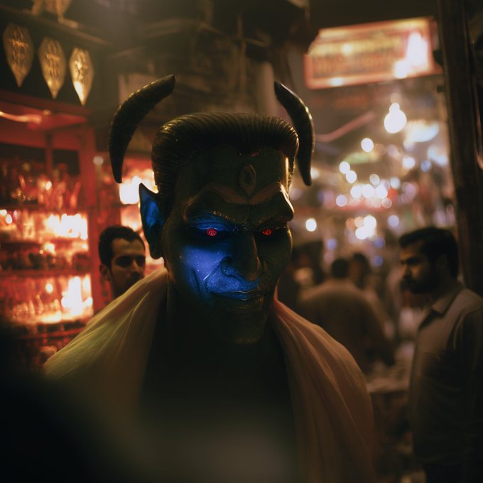 Artificial Intelligence ai generated-pictures of old-delhi at night social media Viral old delhi at night, ai generated pictures, artist pratik arora