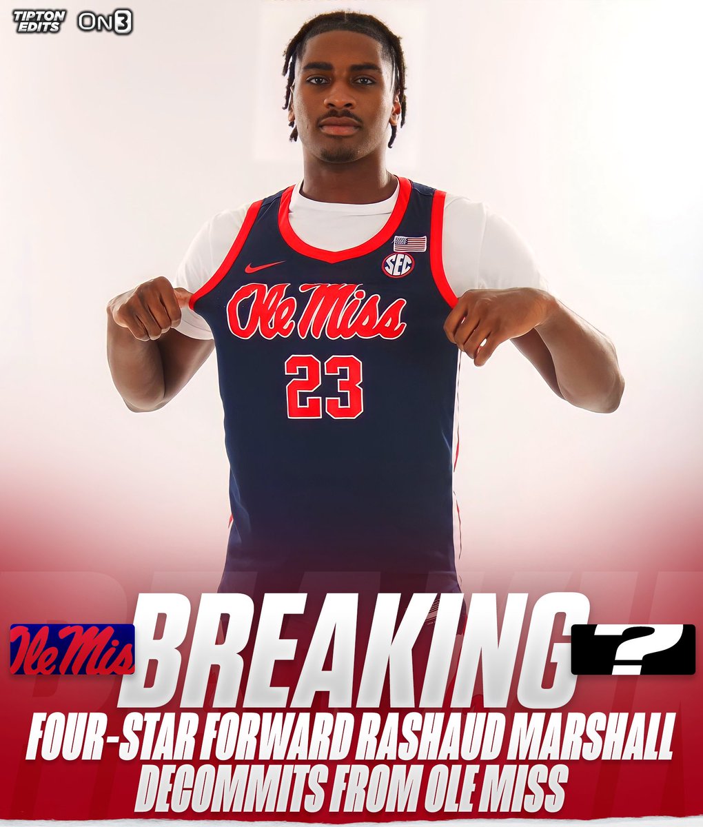 Four-star Ole Miss signee Rashaud Marshall tells me that he has requested to be released from his National Letter of Intent and will reopen his recruitment. 

Story: on3.com/college/ole-mi…