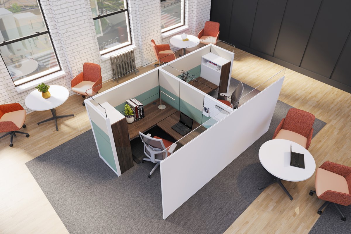 honcompany's tweet photo. With an abundance of options—fabric, glass, metal, markerboard, and woodgrain hard surfaces—Abound cubicle walls deliver a unified aesthetic and flexible functionality to any space. Explore more at https://t.co/mTIoAhW7GI. #MakeYourSpaceWork https://t.co/zJzibgj7vh