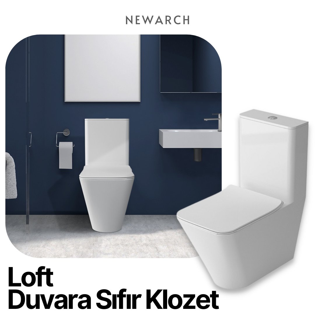 Newarc Loft Duvara Sıfır Klozet, ince hatlı tasarımıyla modern banyolara uygun şık bir model...36x65 cm boyutları olan klozet, Loft rezervuar ve Loft duroplast yavaş kapanan klozet kapağı ile uyumludur.
#armaseramik #newarc #banyoyenileme #duvarasıfırklozet