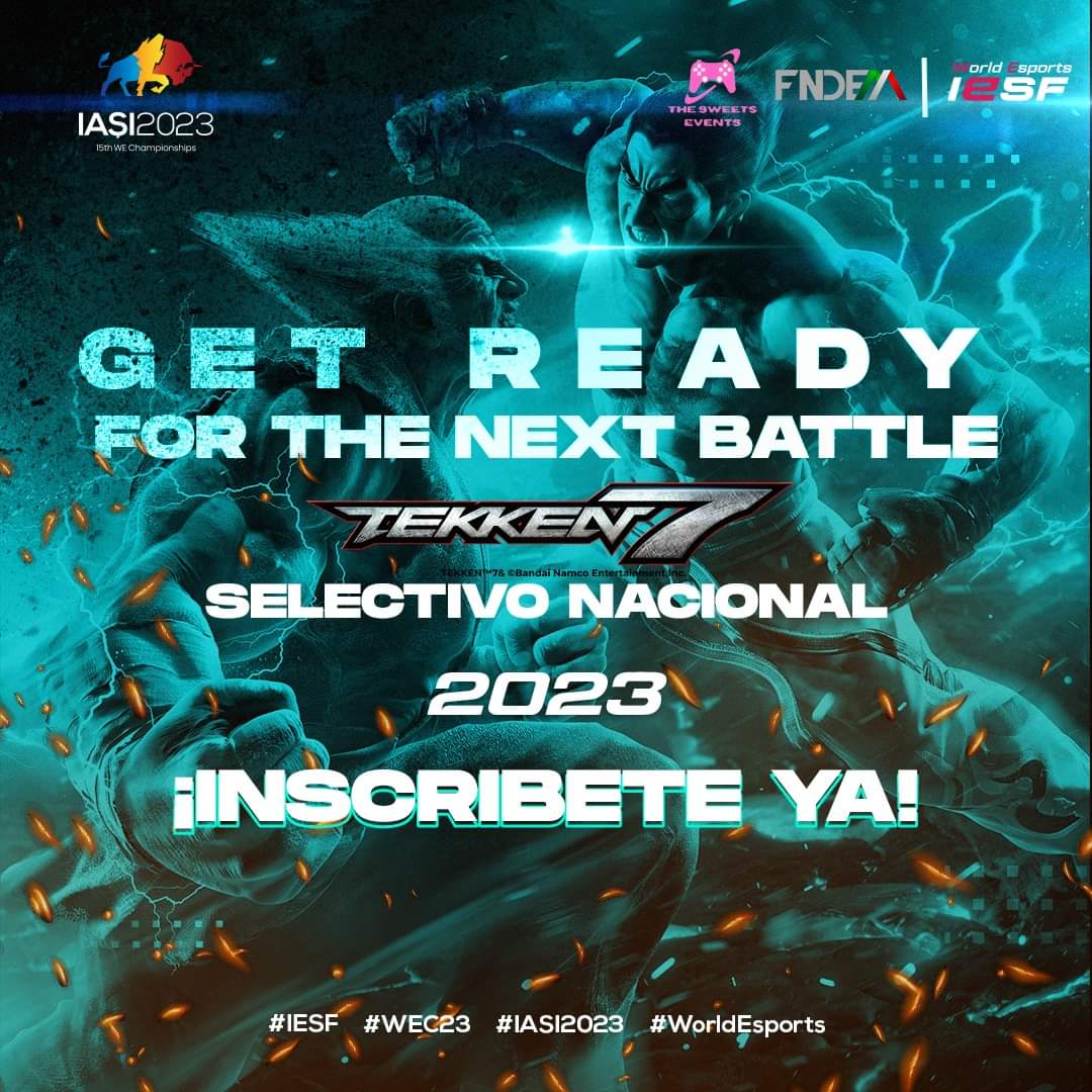 El camino rumbo al Décimo quinto campeonato mundial de #Esports ha comenzado🫡🔥

Inscríbete ahora al Selectivo Nacional de #tekken7 y prepárate para la batalla

paidiagaming.com/tournament/sel…

<a href="/IeSF_Master/">Esports fan</a>
<a href="/TheSweetsEvent/">TheSweetsEvents</a>

#WorldEsports #IASI2023 #WEC23 #IESF