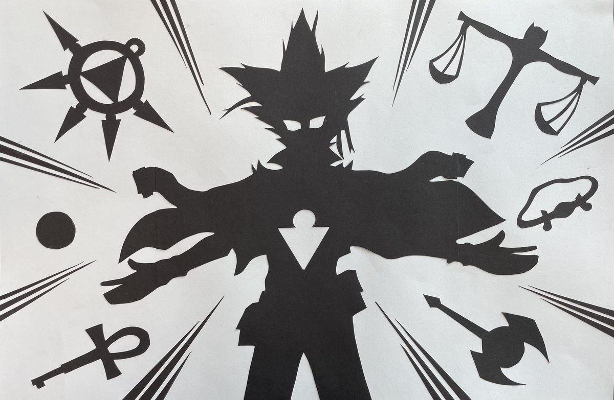 Sacaradi24's tweet image. I created this artwork with black construction paper and that’s it! I hope y’all enjoy!