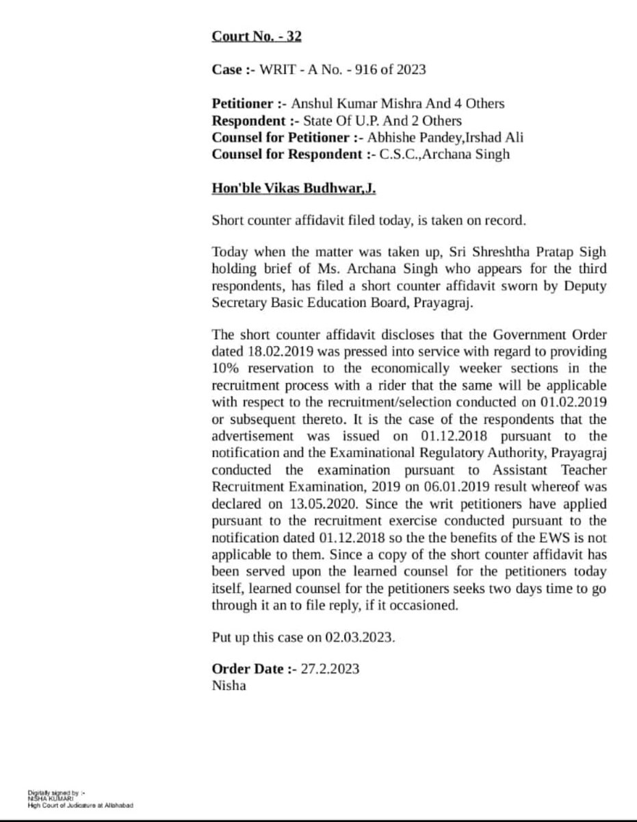 <a href="/BJP4UP/">BJP Uttar Pradesh</a> की दरी बिछाने और झंडा धोने वाले सवर्णों देख लो 69000 शिक्षक भर्ती में ओवरलैपिंग करा कर आपकी 10,000 सीटों को आरक्षित वर्ग को दे दिया गया और तुष्टीकरण नीति के तहत 6800 सीटें आरक्षित वर्ग को दे दी गई और इतना ही नहीं EWS की 6900 की सीटों को हड़प कर लिया गया <a href="/brajeshpathakup/">Brajesh Pathak</a>
