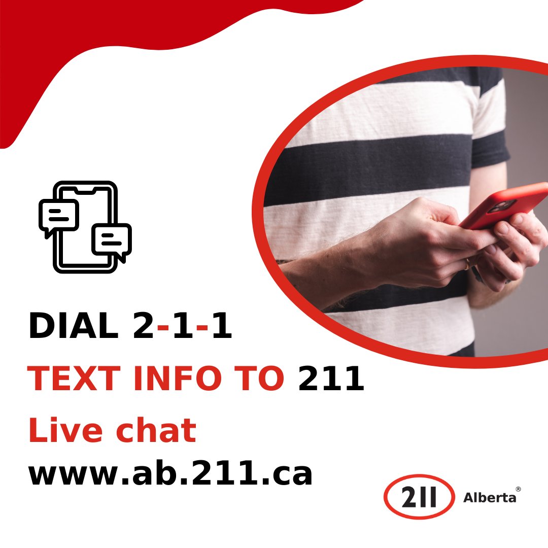 #211 Tuesday: If you need help finding the right service for your issue, contact 211 to connect with resources in your area. 
Call 2-1-1 
Text INFO to 211
Or Live Chat at ab.211.ca
#JustContact211 #yyc #HelpStartsHere #ab