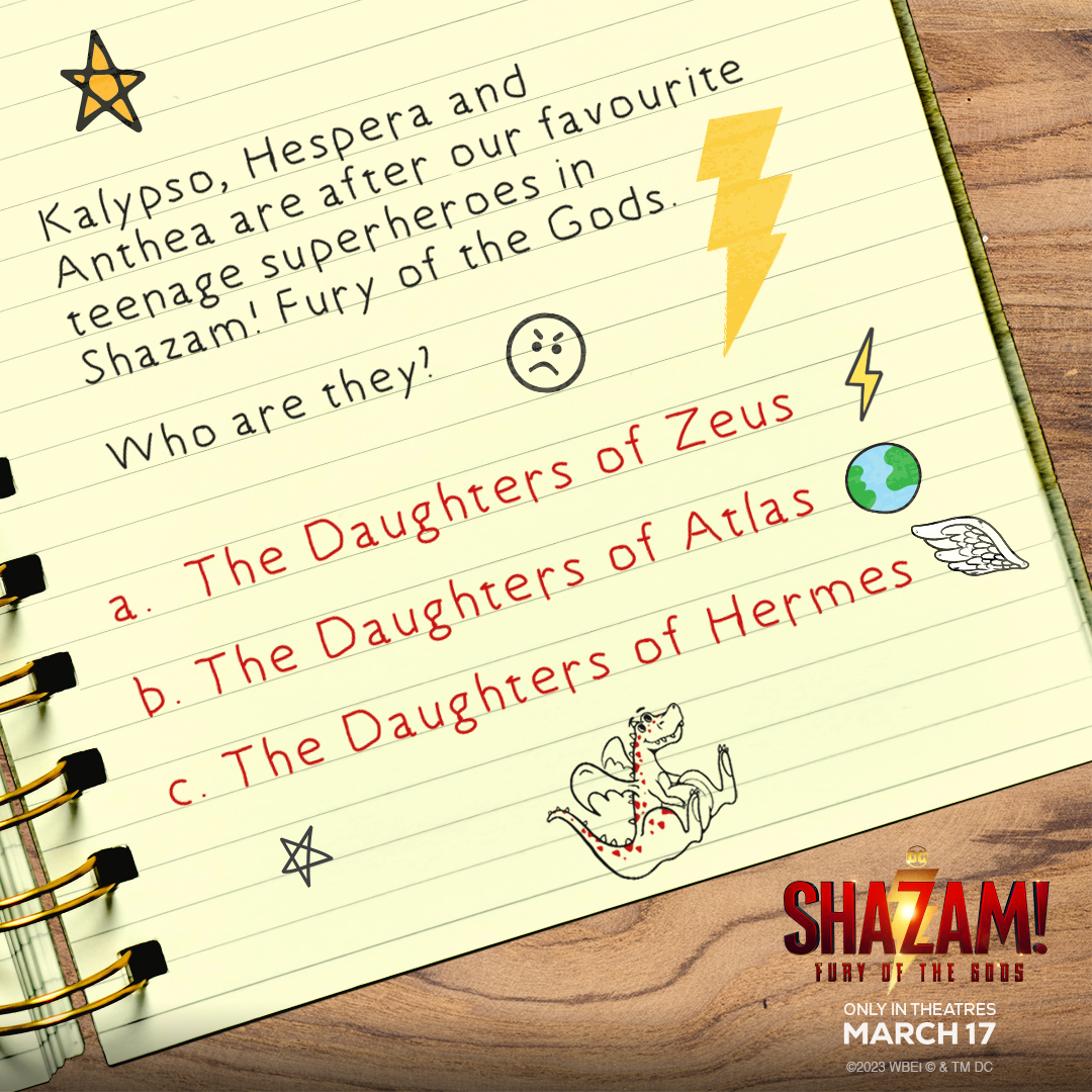 WarnerBrosCA's tweet image. Hey Shazamily, time to level up your #ShazamMovie knowledge! 👀⚡️

Correct answers might be in for a surprise invite to our Super Special Fan Screening. 🤯⬇️