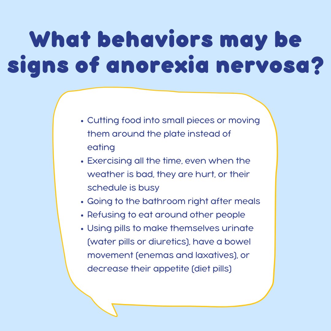 For day two of #NEDAWeek, we are discussing anorexia nervosa. If you or a loved one is struggling with anorexia or another eating disorder, please reach out for help.
