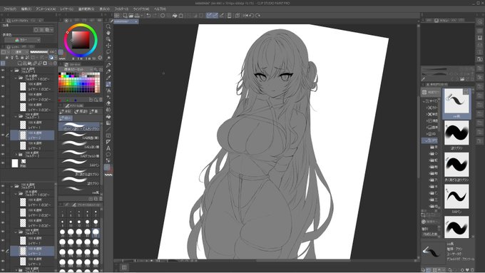 クリスタのSAI風筆くんどれも曲者すぎる 