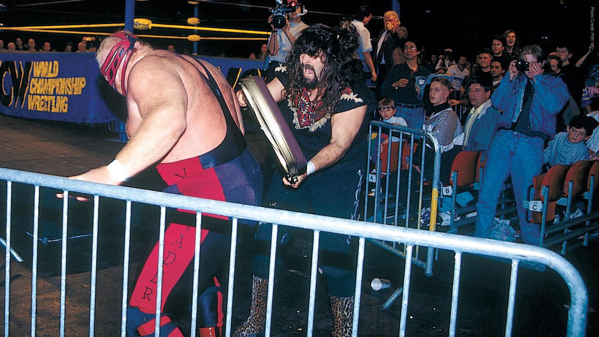 WatchPodHeat's tweet photo. On a upcoming Foley Is Pod, Mick will sit down for the first time in years and watch the two epic WCW Saturday Night matches where he took on Vader.
We'll also discuss Harley Race & his role in Mick's career and what these Vader matches meant to Mick!
Have a question? #AskFoley https://t.co/aS5RNtex3X