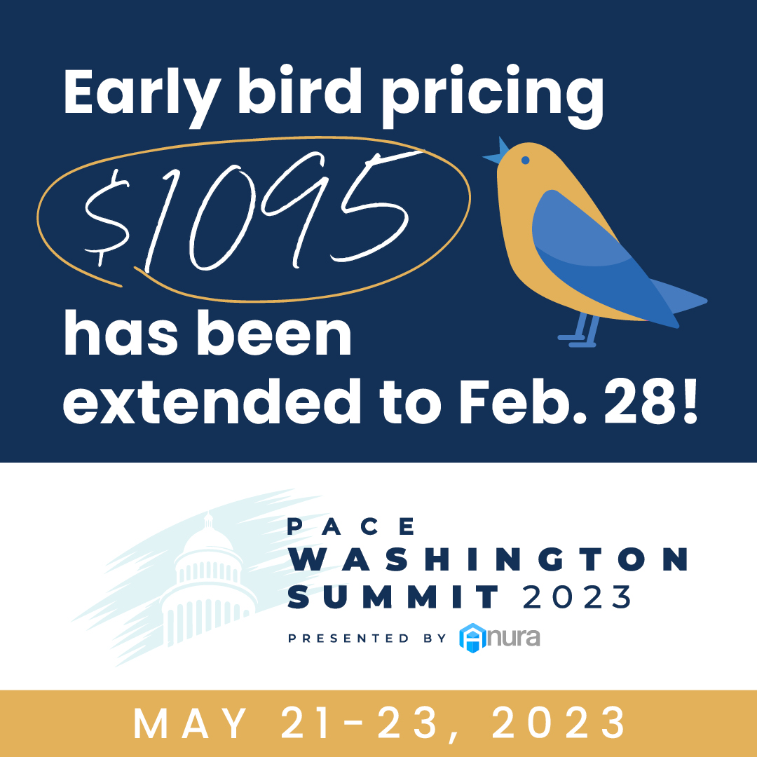 Don't let the bird fly away 🦅 Get your EARLY BIRD Summit Ticket now! Today is our final day for early bird pricing. Prices increase tomorrow! 

🦅 bit.ly/3IAC7KU  🦅

#faceofpace #PACEassociation #ConsumerConsent #customerengagement #FTC #compliance #regulatory #event