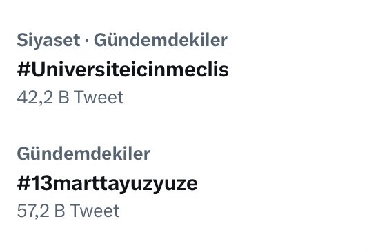 Üniversite öğrencilerinin “yüz yüze eğitim” talebiyle açtığı #13marttayuzyuze #Universiteicinmeclis tagı Twitter Türkiye’de 1 ve 2. Sırada!