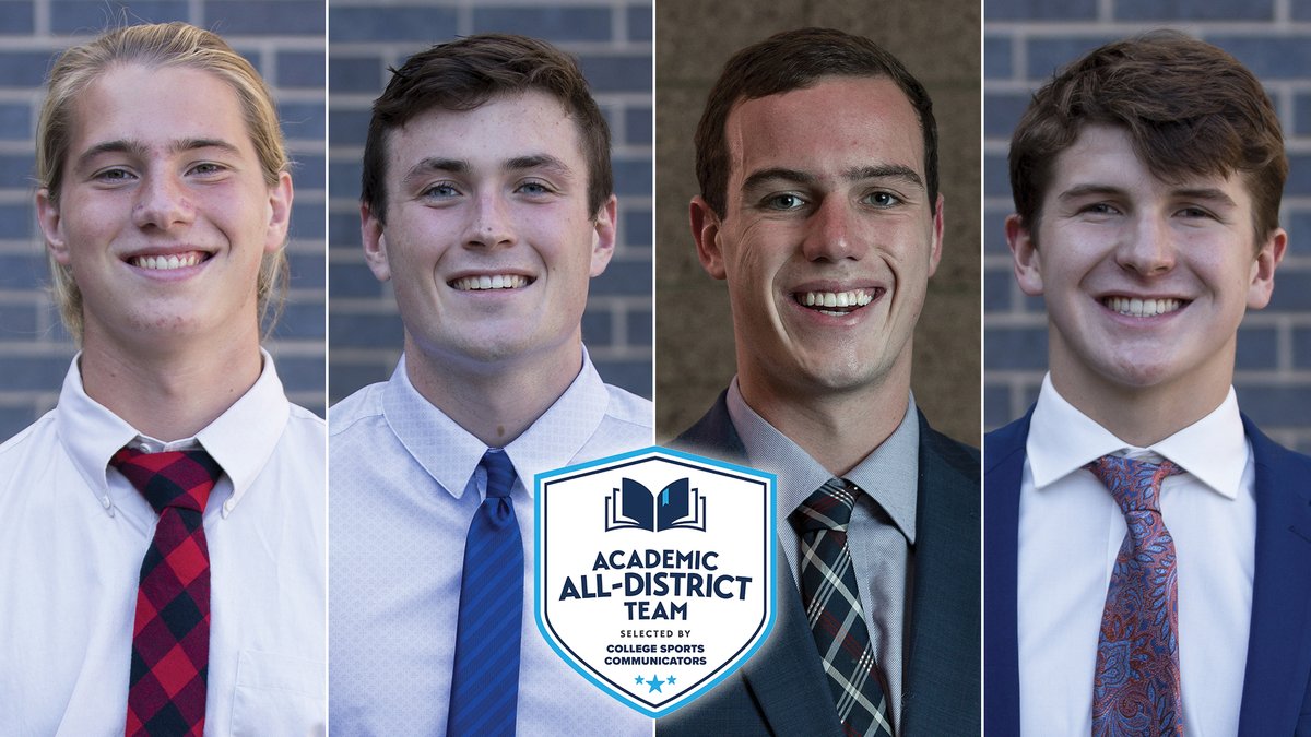 SJUJohnnies's tweet photo. Congrats to 4⃣ @SJUSwimDive student-athletes - (L to R) Jack Grabinski, Ethan Huber, Joe Koller &amp; Carter Larson - who were named to the @CollSportsComm Academic All-District team today!

RELEASE: https://t.co/tniNUDwECX

#GoJohnnies #d3swim https://t.co/aLNRGCWeex