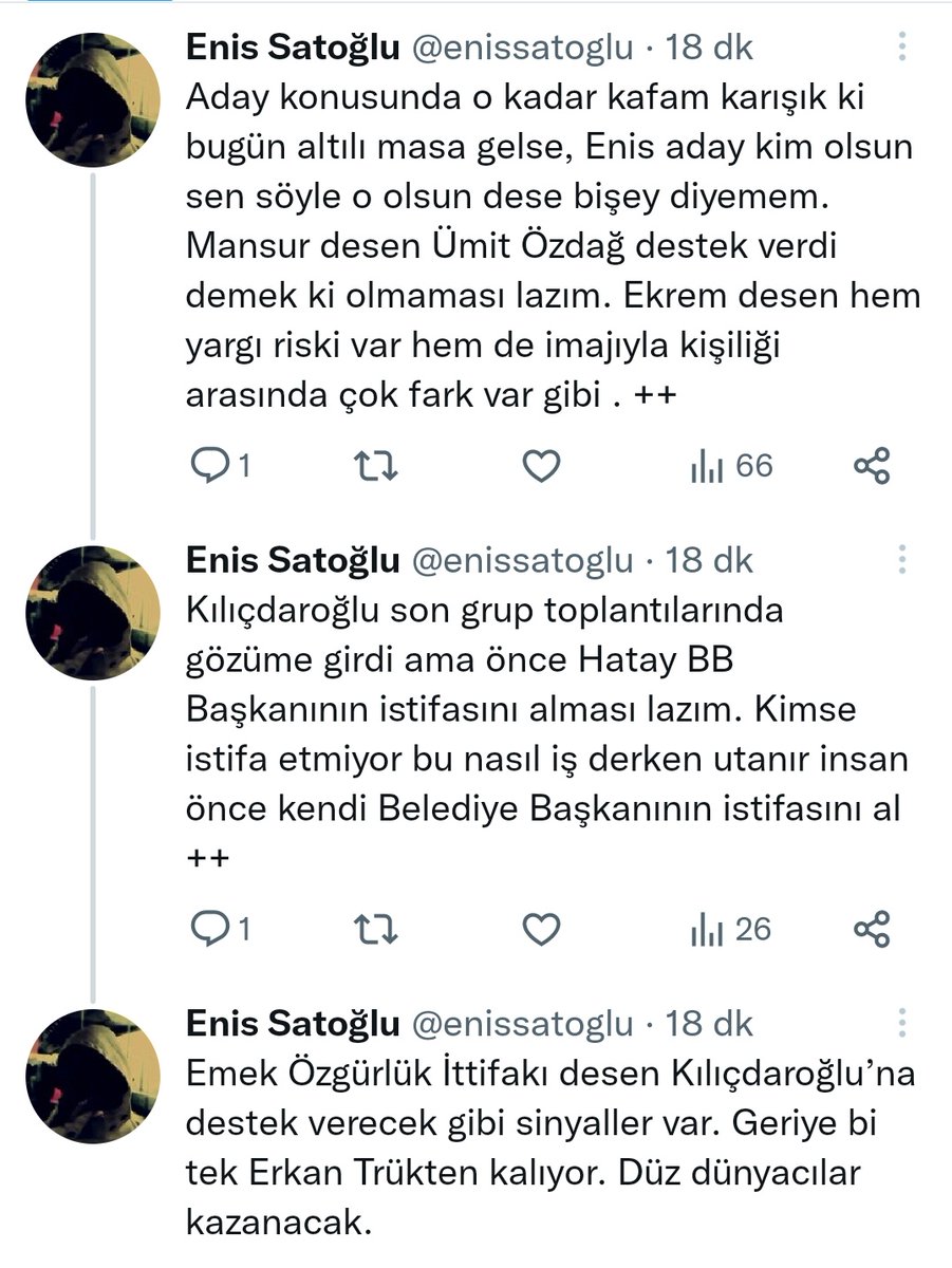 Sevgili <a href="/enissatoglu/">Enis Satoğlu</a>, 3 ay öncesine dek bizlere "aşı karşıtı" diyorlardı. Hedefe yaklaştıkça daha fazla sulandırmak için "düz dünyacılar" demeye başladılar. Mevcut siyasi paradigma bize alay, hakaret, küçümsemeyle bakıyor ama  sansüre rağmen az zamanda çok işler başarıyoruz.