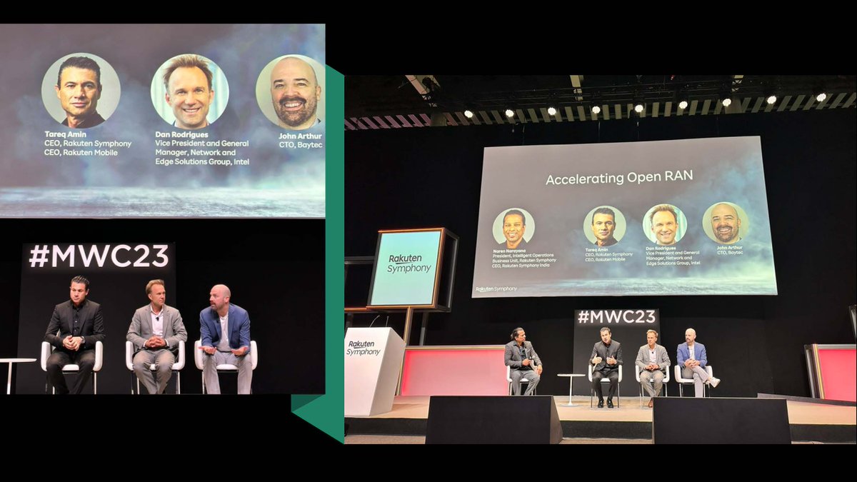 BaytecGroup's tweet photo. A thrilling and exhilarating day at #mwc23 The atmosphere is electric as #Baytec's CTO, John Arthur takes center stage as one of the esteemed speakers for the #RakutenSymphony event.
#mwc #mwcbarcelona #5g #OpenRAN https://t.co/WUHN9Bi2HB