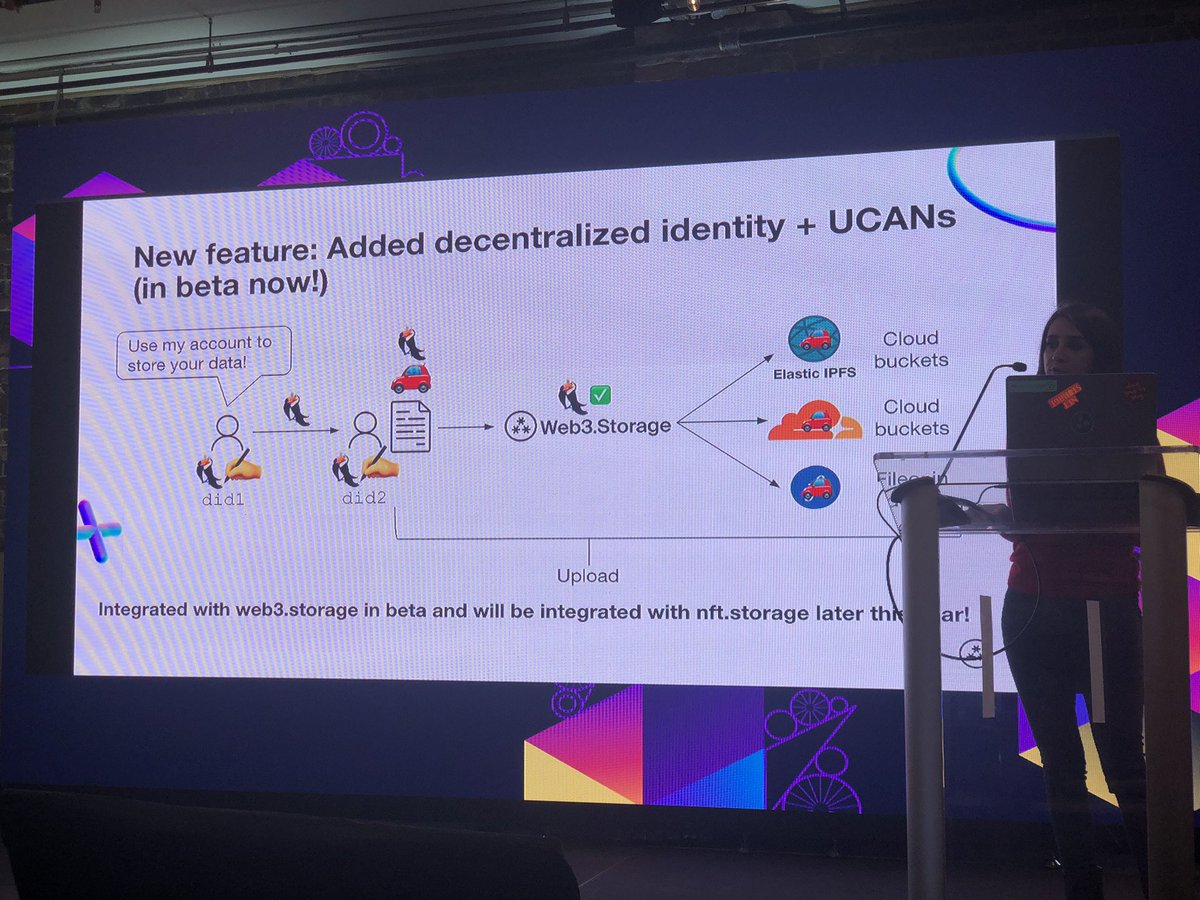 Fission is at the Filecoin Virtual Machine Hacker Base! We loved listening to <a href="/aysundemircan/">Aysun Demircan</a>’s presentation on <a href="/NFTdotStorage/">NFT.Storage</a> and <a href="/Web3Storage/">web3_storage</a>. The work they are doing to make NFT storage a public good is very exciting, and they are even integrating UCANs in their stack!