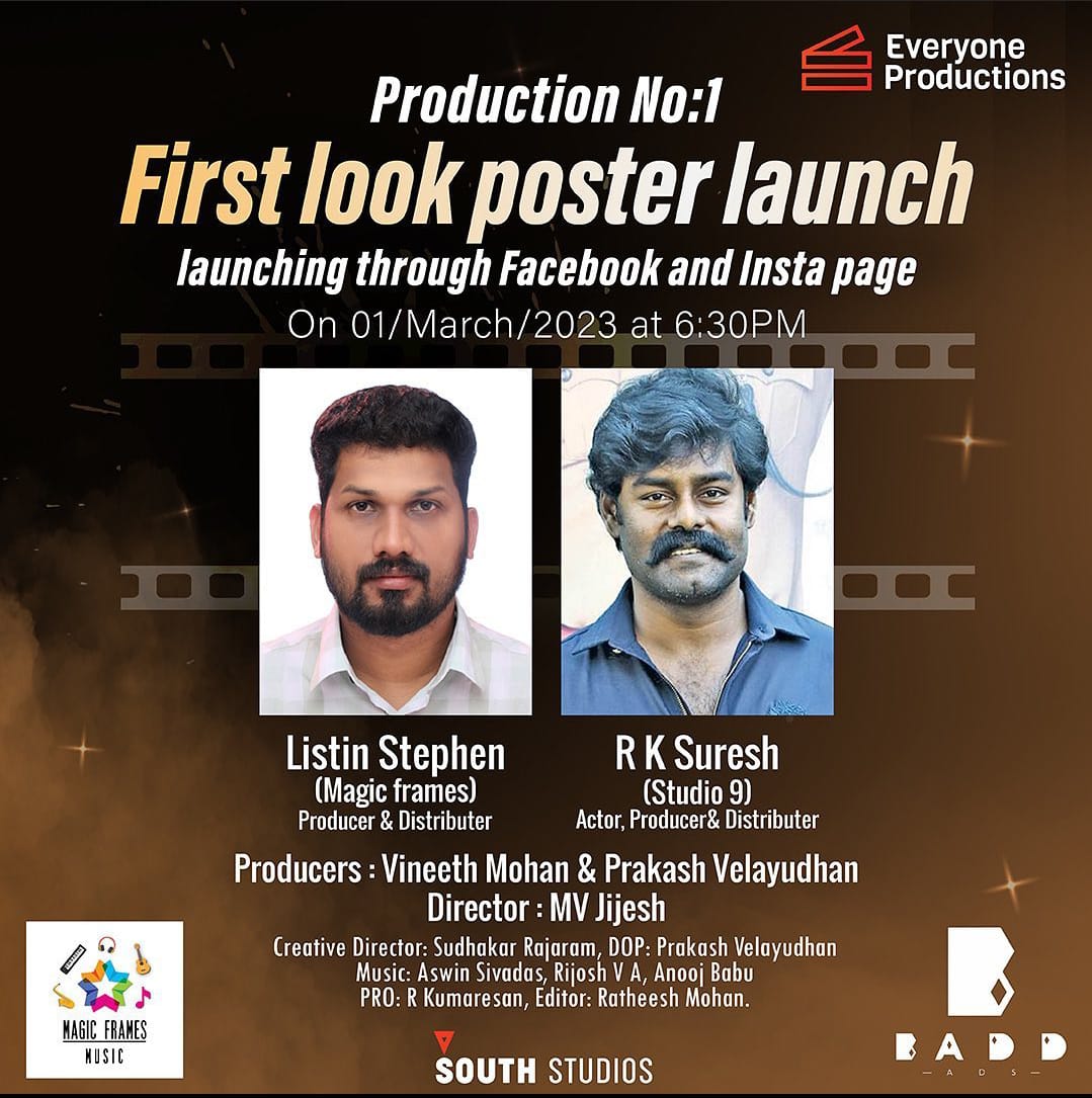 AllkeralaDFans's tweet photo. Our treasurer @iamameersuhail7 first film
First Look Poster Launching through Facebook &amp; Instagram page of @ListinStephen @magicframes2011 &amp; #RKsuresh #Studio9
Tomorrow at 6.30pm!
Kindly support all! 🙏

@dhanushkraja @DirectorShiva_ @B_RajaAIDFC https://t.co/DNn74xNda4