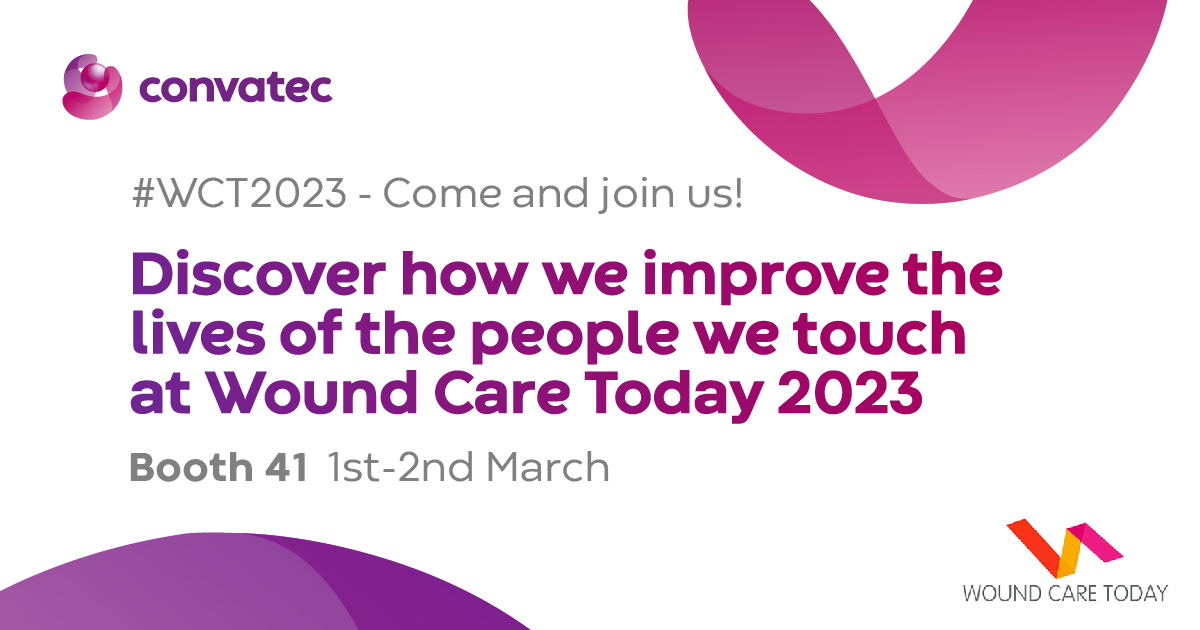 ConvaTecWoundUK's tweet image. We’re looking forward to welcoming you to our booth at Wound Care Today in Milton Keynes from 1st to 2nd March, 2023.
Come and join us at booth #41 to discover how we improve the lives of the people we touch
#WeAreConvatec #woundcare #MoreAtItsCore #woundhygiene