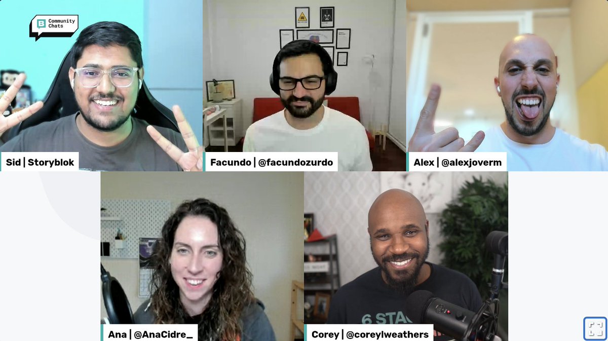 We're live! Join <a href="/facundozurdo/">Facundo Giuliani</a> <a href="/AnaCidre_/">Ana Cidre</a> <a href="/coreylweathers/">Corey W</a> and me talking about Developer Relations and why it's important in the Tech industry!

twitch.tv/storyblok