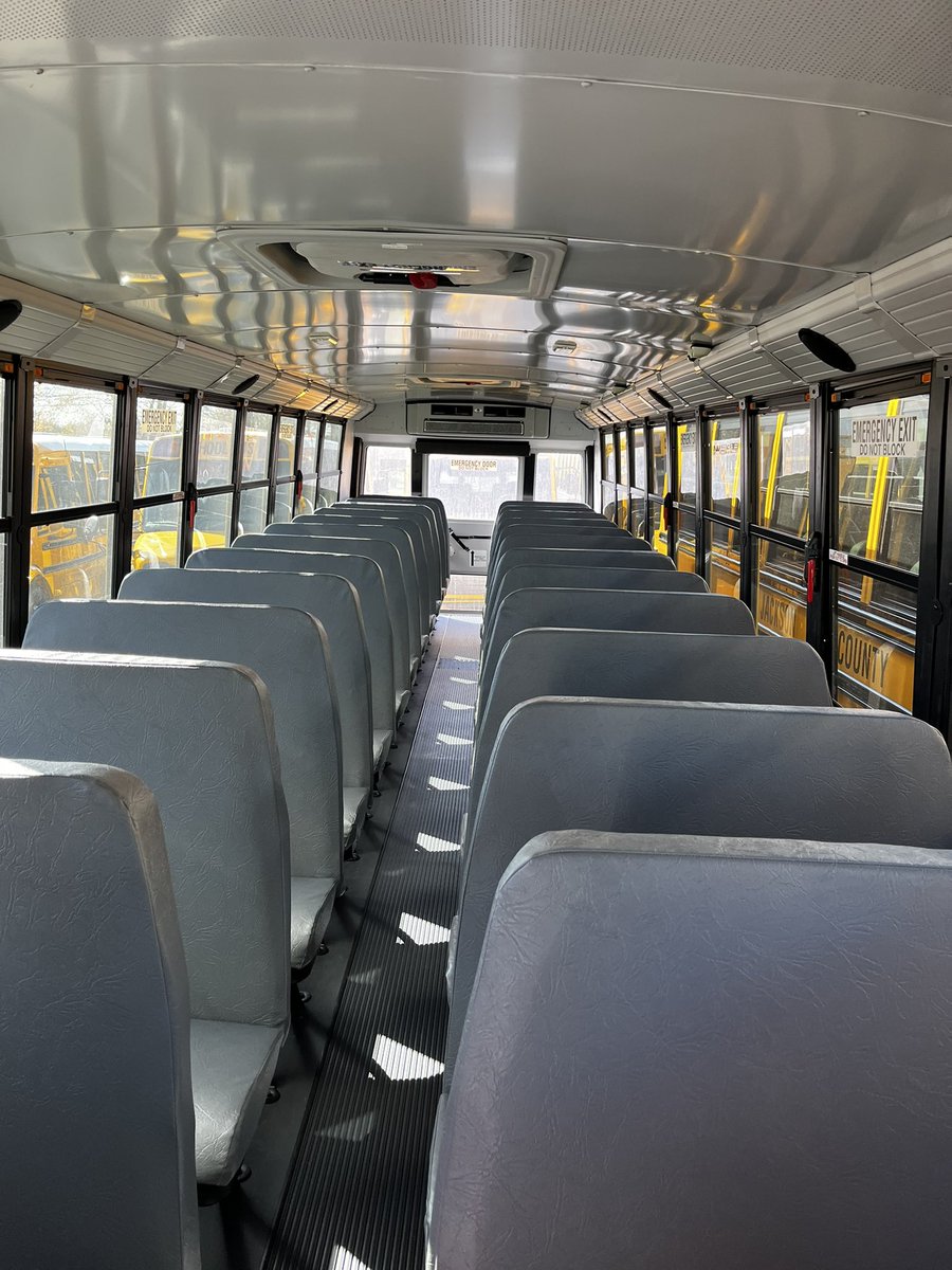 Jackson County Schools has purchased seven new 2023 school buses. All of our new school buses are air conditioned and we are hoping to add more in the near future! #ForwardTogether