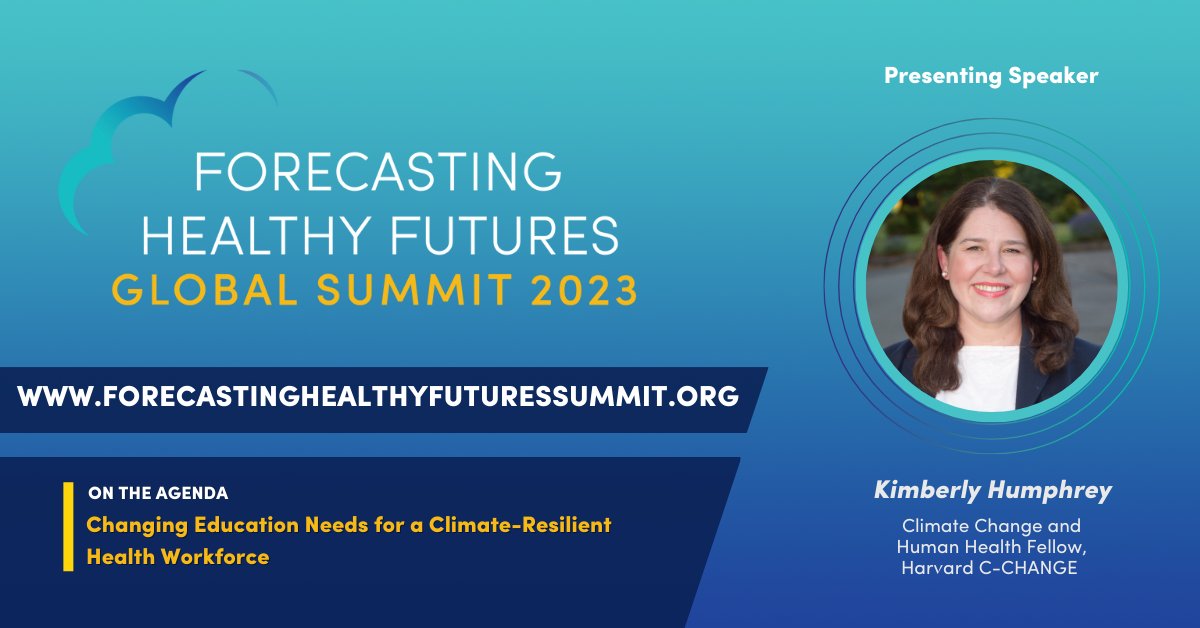 Forecasting Healthy Futures (@fhf_global) on Twitter photo At the #FHFSummit, March 14 - 16, you won't want to miss our first ๐กSolutions Spotlight with <a href="/HarvardCCHANGE/">Harvard C-CHANGE</a>'s <a href="/drhumki/">Dr Kimberly Humphrey ๐ฉ๐ปโโ๏ธ๐ฑ๐จ (She/her)</a> on changing educational needs for a climate-resilient health workforce.
Learn more: bit.ly/40TmeHK At the #FHFSummit, March 14 - 16, you won't want to miss our first ๐กSolutions Spotlight with <a href="/HarvardCCHANGE/">Harvard C-CHANGE</a>'s <a href="/drhumki/">Dr Kimberly Humphrey ๐ฉ๐ปโโ๏ธ๐ฑ๐จ (She/her)</a> on changing educational needs for a climate-resilient health workforce.
Learn more: bit.ly/40TmeHK