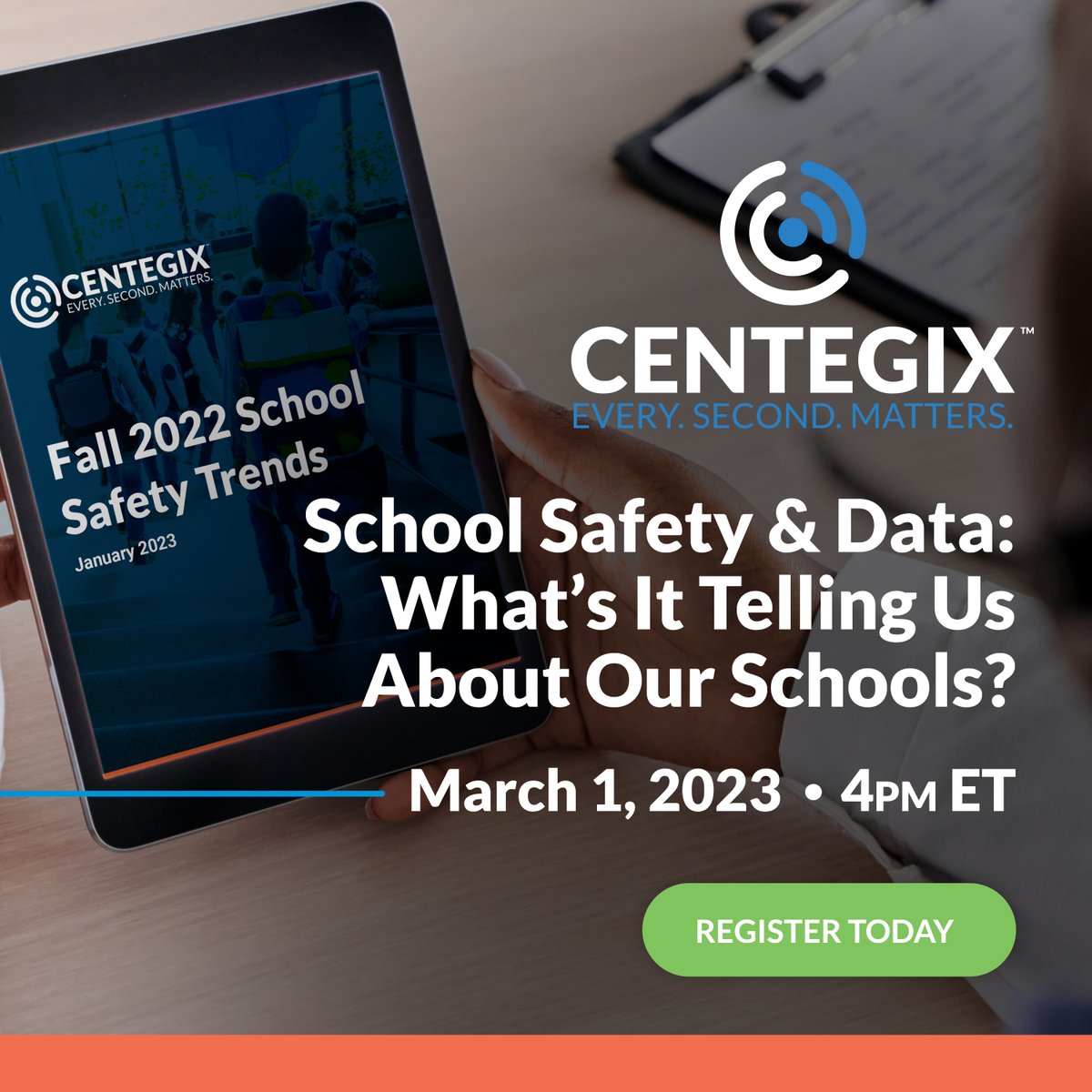 _Centegix's tweet photo. It's not too late! Join us tomorrow @ 4pm ET as we unpack critical safety data + how #SchoolSafety mitigates teacher burnout, student behaviors, + achievement gaps.
Register now to inform your future school plans → https://t.co/Z257abOlx5
#CrisisAlert #SafetyReport https://t.co/MOYiWaLyeM
