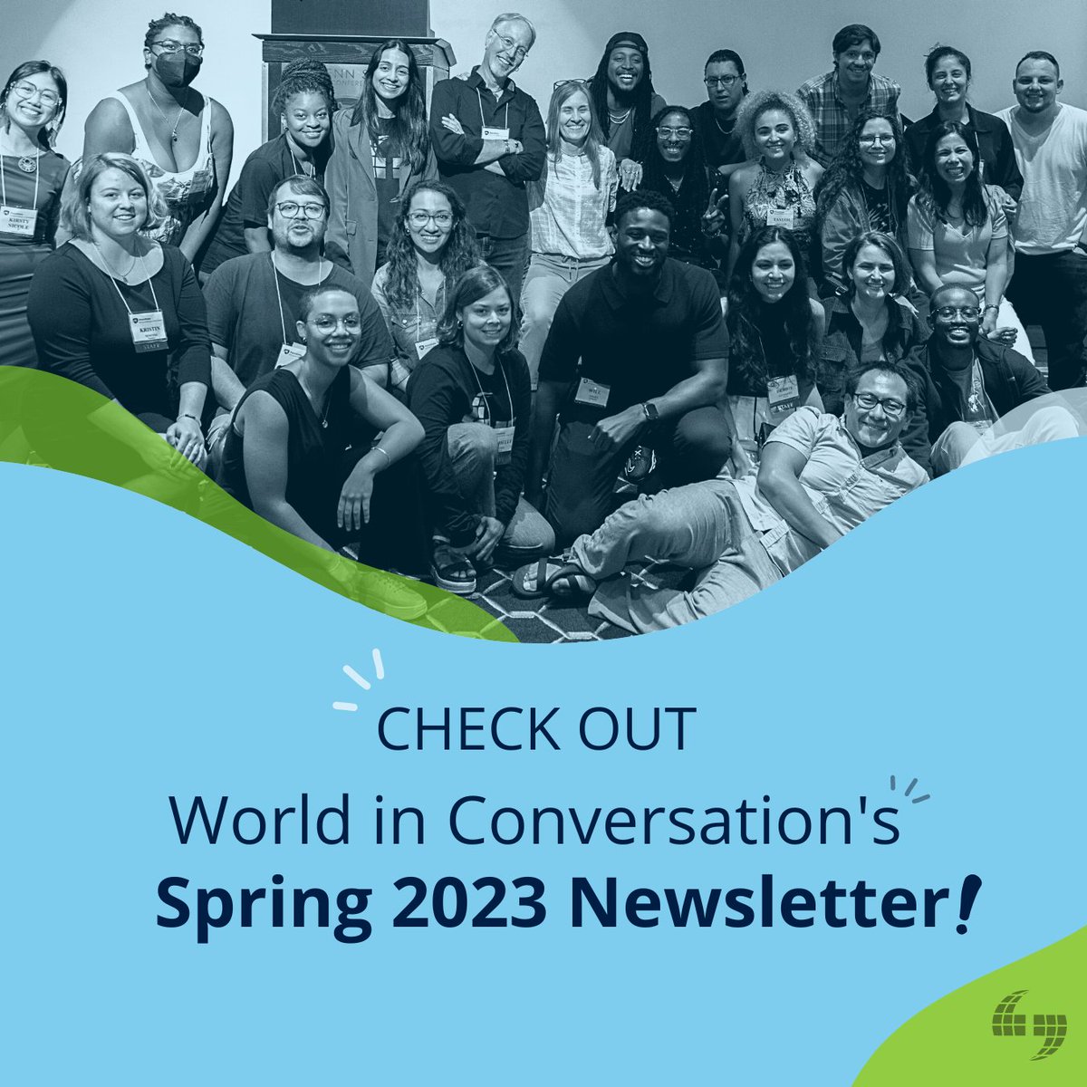 WorldinConvoPSU's tweet photo. Read about our latest research, training and philanthropic endeavors in our spring newsletter at https://t.co/zsEO2R5lCl!
#PennState #Alumni #LiberalArts #MyPennState #PSU2023 #CivilDiscourse #CrossBorders #CitizenDiplomacy #facilitation #WorldinConversation #WinC https://t.co/RUYpbbwMWb
