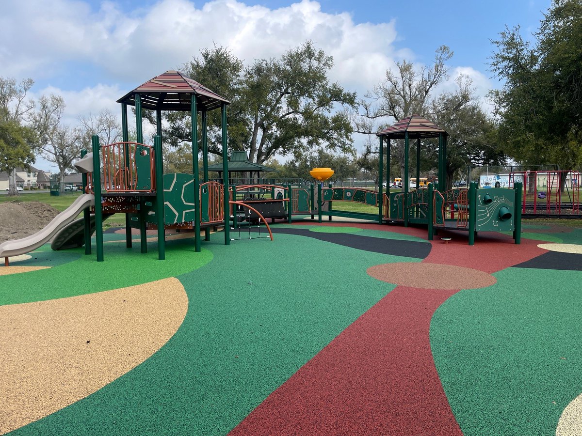 The City of Thibodaux Parks and Recreation Department has completed the ADA compliant children's playground area at Peltier Park. It is now open for use.