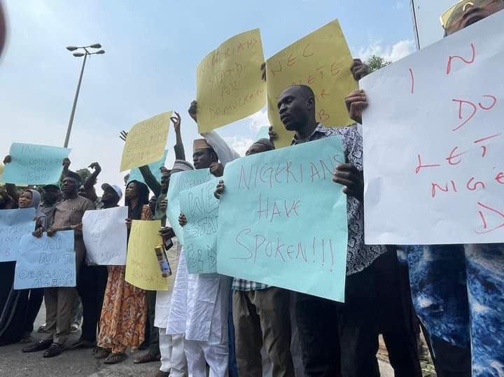 Another set of protesters going on concerning the presidential election held on the 25th of February 2023.