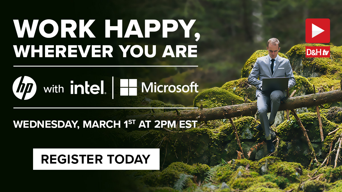 Tomorrow, explore fresh, fast, and fashionable devices from @HP, powered by #Windows11 and #IntelvPro, an #IntelEvo design. Get registered at okt.to/TIME5F

#DHTVLive #HP #hybridwork #remotework #wfa #workfromanywhere