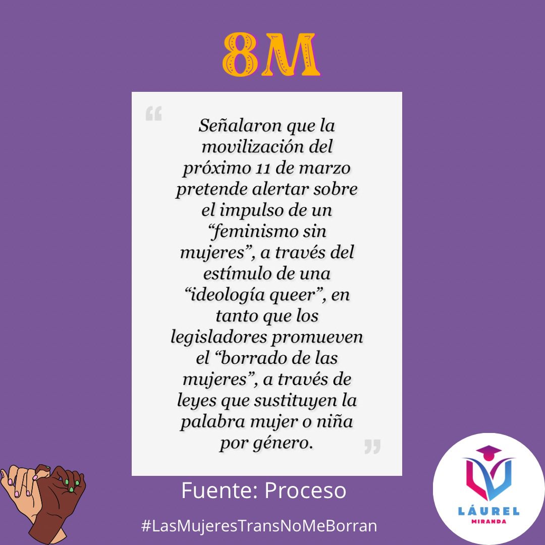 laurelyeye's tweet photo. La #MarchaTERF busca negar que las personas trans podamos acceder a espacios públicos como: baños, refugios, deportes o cargos.
💜💚💖 https://t.co/N1zExLa8cf