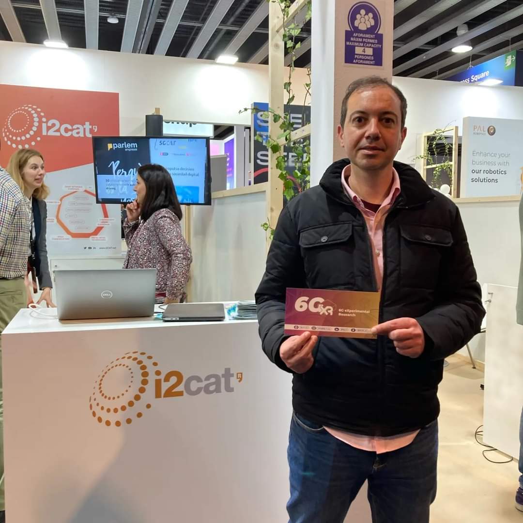 mario_montagud's tweet photo. It has been a quick, fruitful, and fun experience! Amazing @MWCHub (#MobileWorldCongress #MWC2023, #Barcelona)! Looking forward to next year edition! 😀 #Research #Innovation #NetworkedMedia #ImmersiveMedia #InteractiveMedia #VR #XR #Holoportation #HolographicComms #5G #6G #RyC https://t.co/rXIPQ4BZpn