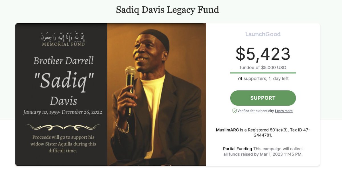 Mashouf's tweet photo. Today is our last day to raise funds for Sadiq's family and the campaign is eligible for up to 3K bonus funds from @Launchgood if we can get the most supporters. Please support with $1 to help us unlock the extra funds.  https://t.co/5bZxl6NlYO https://t.co/081sNhUvdP