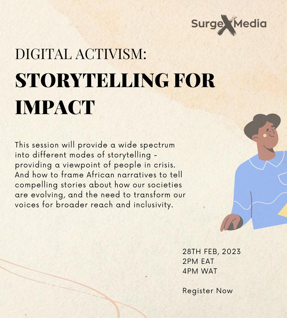 Hanged out with @SurgeAfricaOrg
and @SurgeXMedia where I learned about the power of storytelling for impact thanks to @wanjaems

Indeed, creativity and storytelling are skills we need to win the fight for our planet and the human race. Thank you, Surge Africa.

#digitalactivism