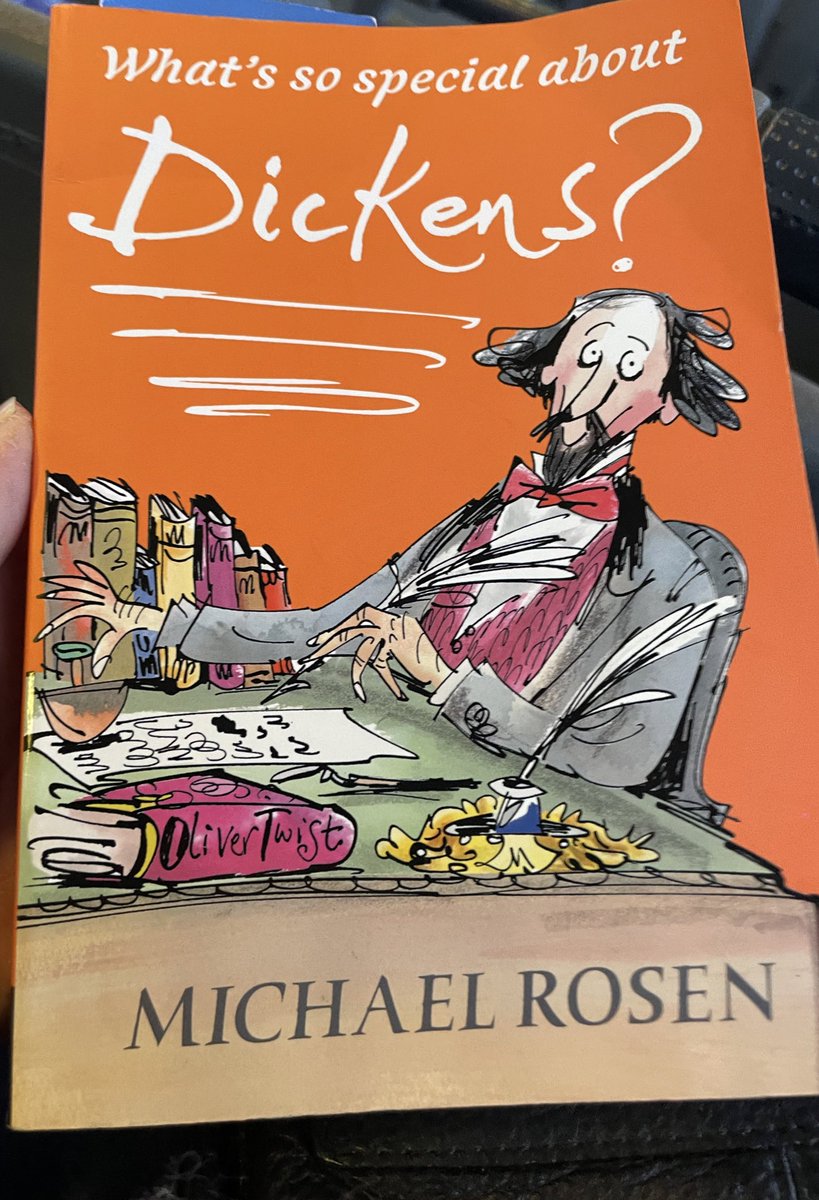 Cecilmgo's tweet photo. @MichaelRosenYes thank you for writing this wonderful book…your admiration, respect and total joy of Dickens and his work simply oozes from every page. The accompanying illustrations from #MarkBeech add great humour. Just brilliant! https://t.co/b22C5XlYyl