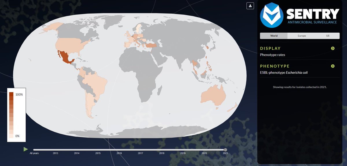 Just discovered the <a href="/jmilabs/">JMI Laboratories</a> SENTRY database’s public-facing page (late to the party, I know). 

This is SO COOL for looking at resistance rates/patterns! Can also do granular queries for specific genes/phenotypes/bugs/etc. 

sentry-mvp.jmilabs.com