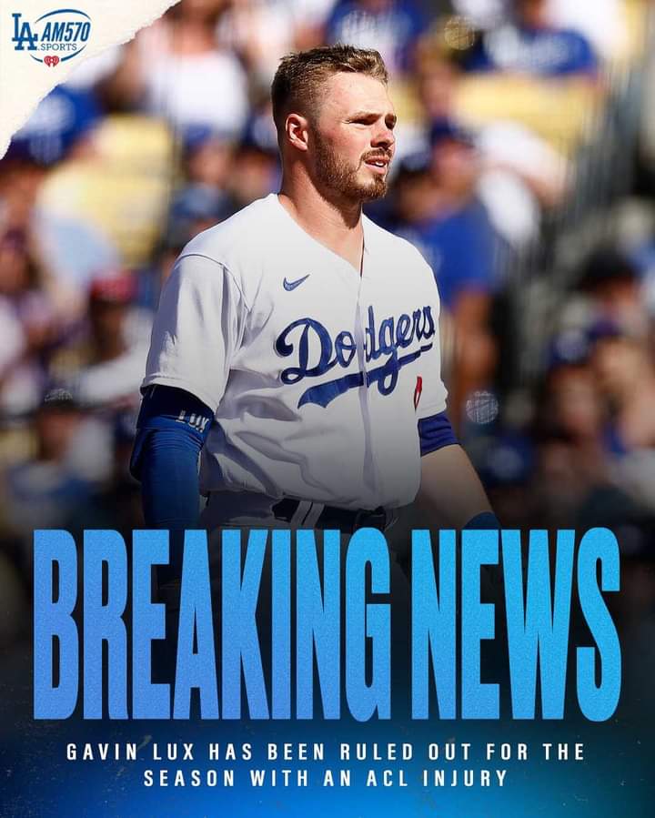Jen_N_York's tweet photo. @Dodgers @TheRealGavinLux I'm sad for him and mad at the same time...The season hasn't even started yet and it's over for him already #Dodgers #WeAreFanatics #Lux ⚾️💙😔 https://t.co/Hi7ly3AX44