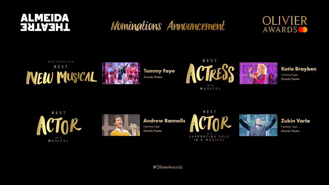 Katie Brayben (@katiebrayben) on Twitter photo Wow. Feeling very emotional. I’m so proud of our show and everyone who created it. Thank you <a href="/OlivierAwards/">Olivier Awards</a> for our nominations !!! <a href="/AlmeidaTheatre/">Almeida Theatre</a> #tammyfaye Wow. Feeling very emotional. I’m so proud of our show and everyone who created it. Thank you <a href="/OlivierAwards/">Olivier Awards</a> for our nominations !!! <a href="/AlmeidaTheatre/">Almeida Theatre</a> #tammyfaye