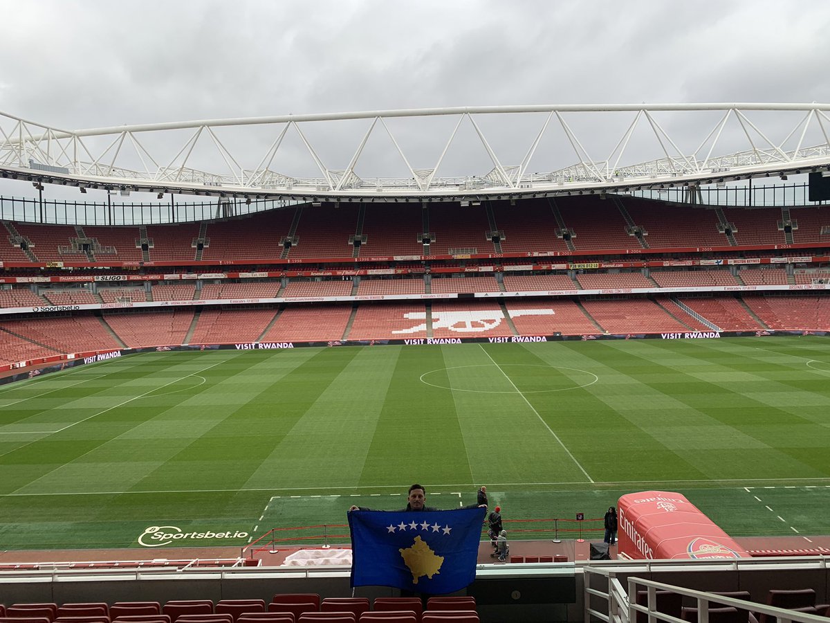 Sir_Erjon's tweet photo. 20 years of supporting the Arsenal didn’t prepare me for this moment. Can’t put to words how I felt when I first saw the Emirates. Dreams became reality, reality became joy, joy a moment to cherish for life.

I love you @Arsenal , always have &amp; always will. ❤️ https://t.co/LYgUA4XLrH