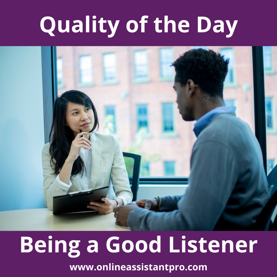 OnlineAPro's tweet photo. Knowing your team requires listening to your team! Be a good listener and learn how to help your team and your employees.

We'd be happy to listen to how we can help your business: https://t.co/dMTwf9Kdie

#listen #entrepreneur #online #business #teamwork #virtualassistant https://t.co/D4etRA2D45