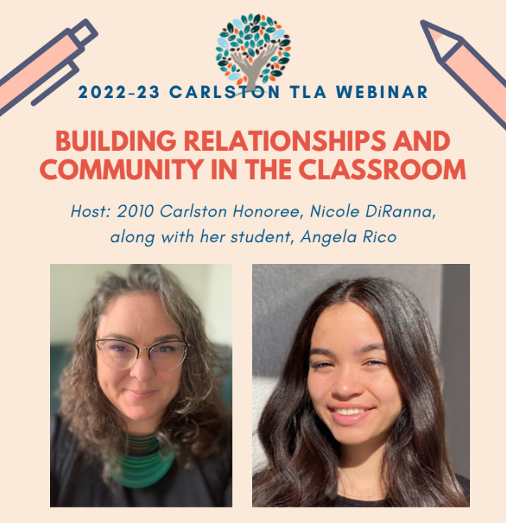 A huge shout-out to <a href="/msdiranna/">Ms. DiRanna</a> &amp; #SanMarcos High School student, Angela Rico, for co-presenting on Building Community in the Classroom on behalf of the @CarlstonFam! Way to represent #SMUSD 🎉