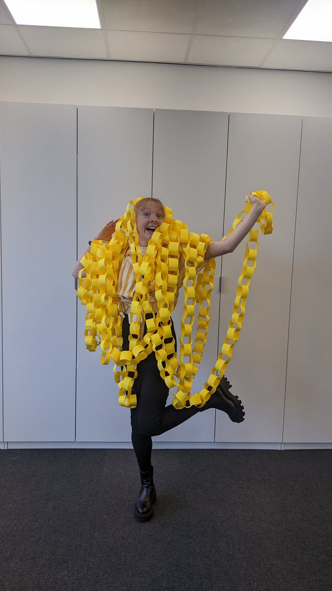 ArtsHya's tweet photo. Day 2, we made bunting and paper chains to decorate the school for @mariecurieuk month! The kids got a little confused and decorated Allcott instead! π€£
ππ»β¨
#teamhya #teamcurie #teamwork #educationwithcharacter
@hyndburnacademy https://t.co/U9leKgDKB1