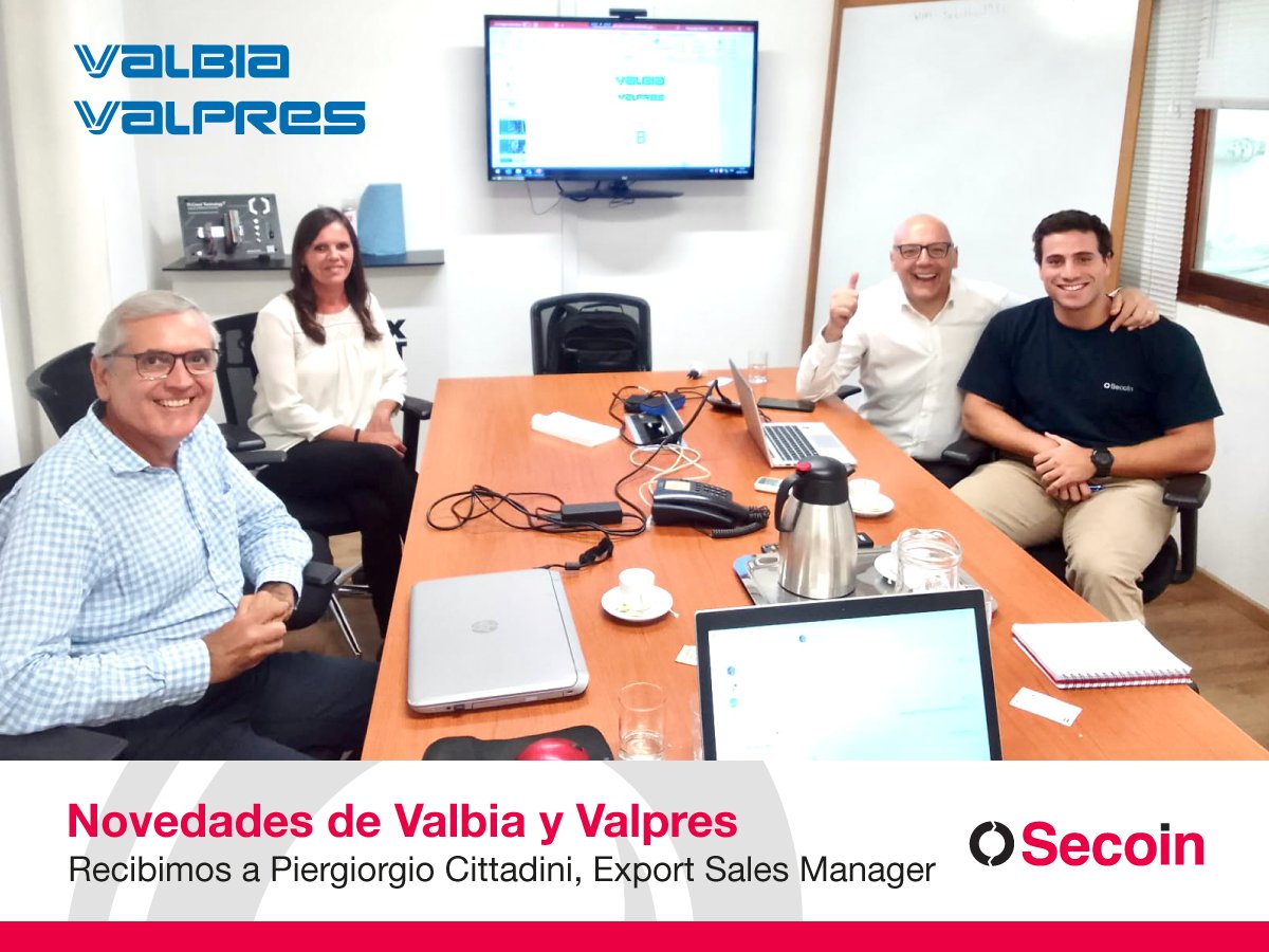 SecoinUy's tweet image. La semana pasada recibimos a Piergiorgio Cittadini, Export Sales Manager de #Valbia y #Valpres.

🆕¿Querés conocer lo último en actuadores eléctricos y válvulas industriales? Seguí este link: bit.ly/valnews

#valvulas #actuadores #actuadoreselectricos #industria
