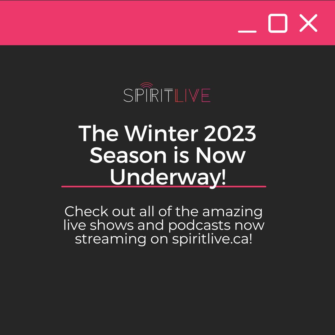 SpiritLive's 2023 winter season is officially underway! ❄️🎙️ 

To tune into all of the amazing live shows and podcasts, visit the link in our bio and check out our program schedule.

Good luck to all the live shows and podcasts for this week’s hard launch!

#SpiritLiveWinter2023