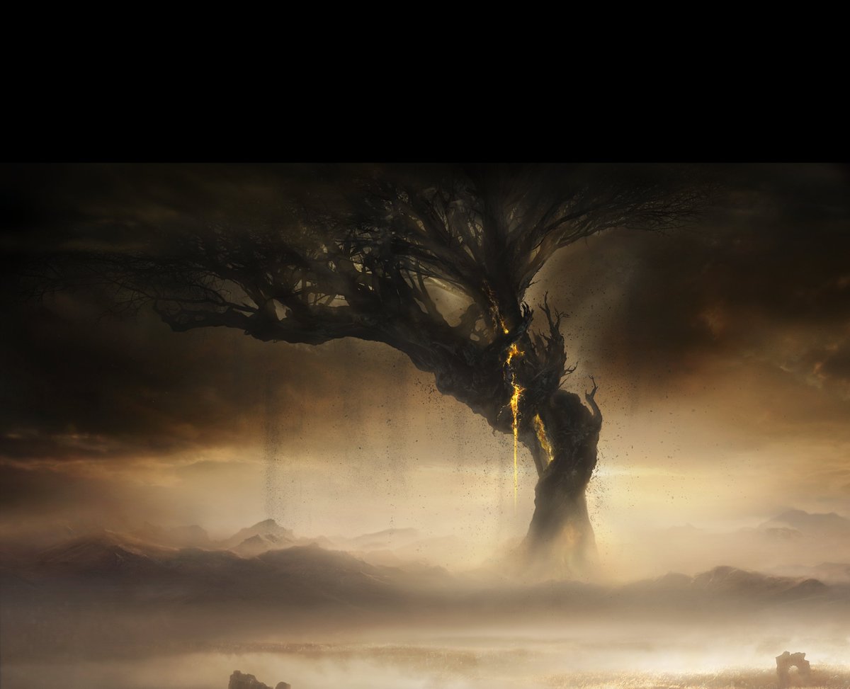 Blue_In_Sight's tweet photo. Video incoming for the Elden Ring DLC announcement. 
Look at the Haligtree embracing the Erdtree in a gentle hug.
#eldenring #dlc #EldenRingDLC https://t.co/DVoOm7AnFu