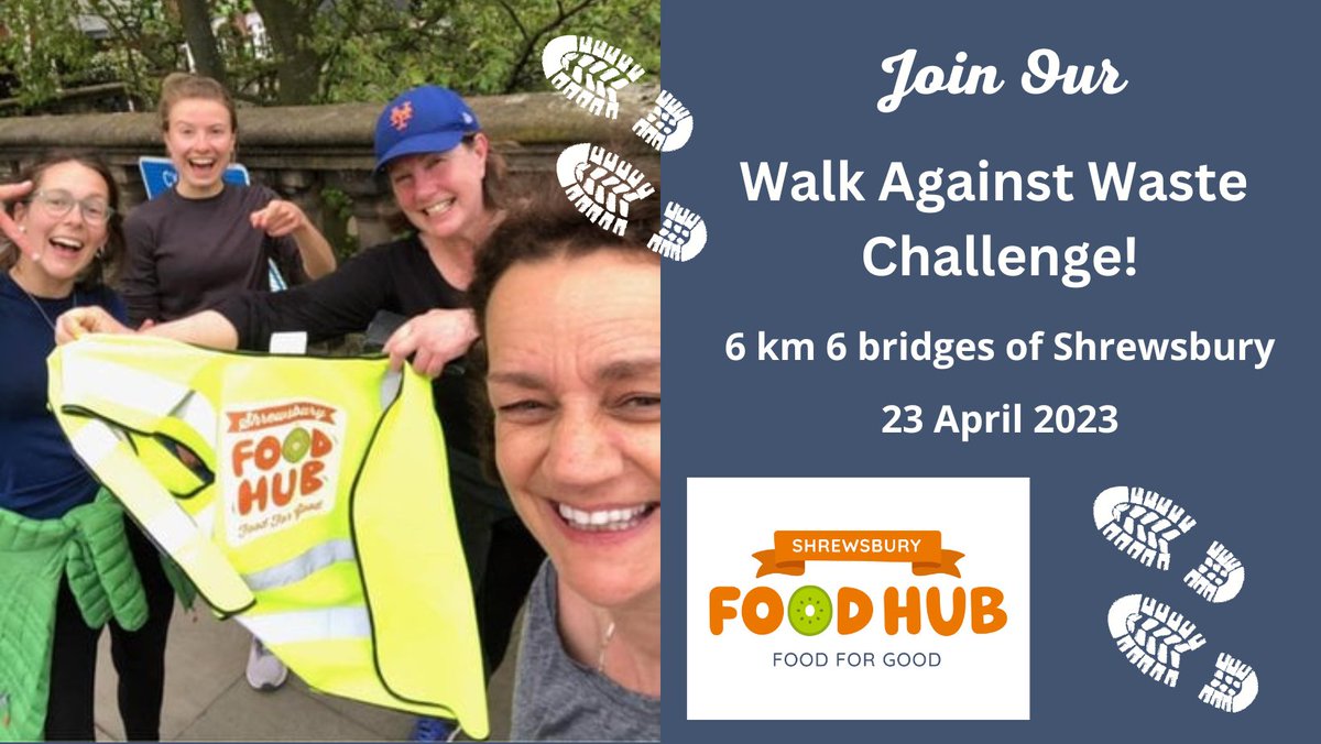 ShrewsFoodHub's tweet photo. Walk Against Waste Sun 23 April 🌏 
Join us to increase awareness of how reducing food waste is important for protecting our environment and to raise funds to help us good food to good use https://t.co/Rhfykixzrk
#earthday #walkagainstwaste #hublove  #FoodWasteAwarenessWeek https://t.co/T86Nfsv4Un