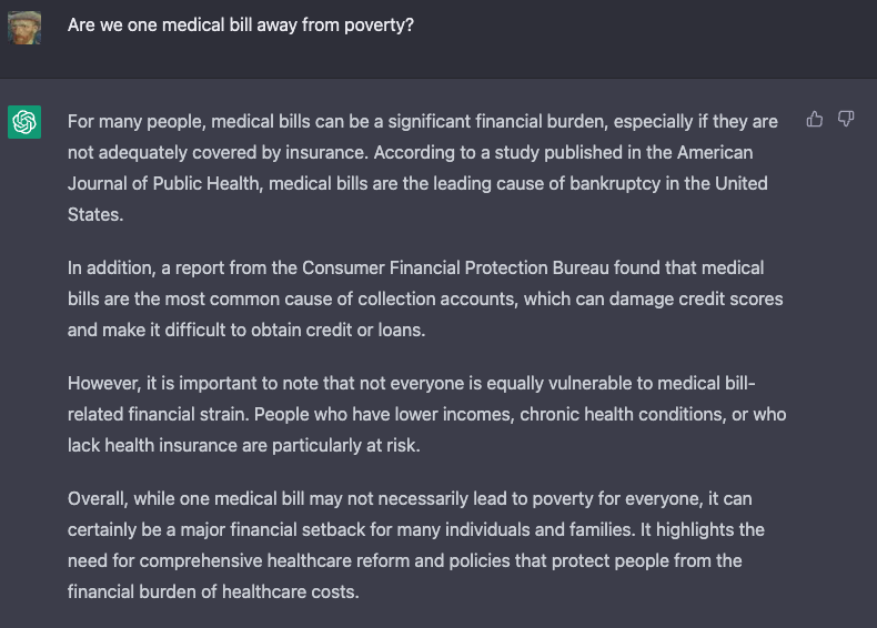 Aberquest's tweet photo. "One medical bill away from poverty" 🏥 https://t.co/amsxUp9bUl
