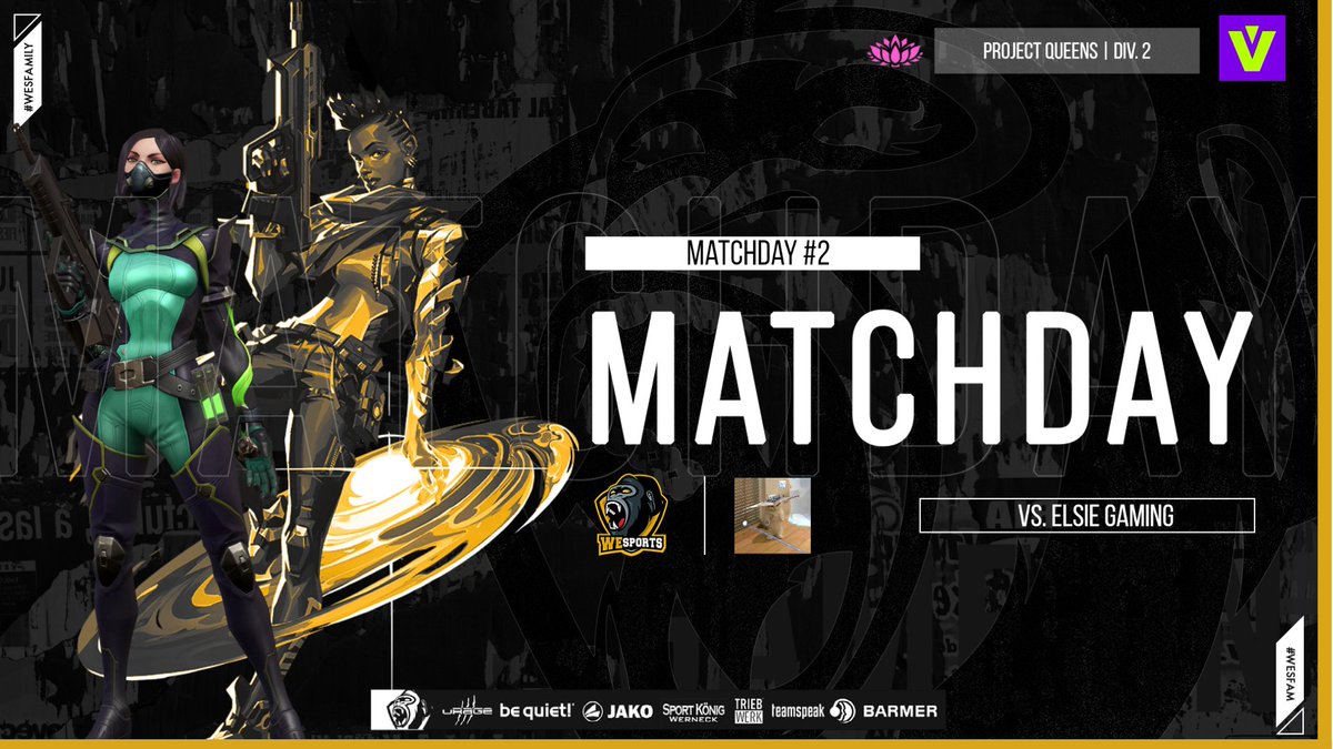 WeSports_Main's tweet photo. - MATCHDAY -
@projectvgg | #VALORANT
Und wir starten die nächste Runde #ProjectQueens.
Die Blüten sind frisch - auf geht´s | GLHF💪
⚔️@elsiegamingval
⏰19.00
#WeSLotus 🪷 :
@misfitvlr
@maaisxd
@alora_valorant
@JMBass26
@Ivy_Cx_
#WeSHYPE #FEMALE #eSports #Valorant https://t.co/lcfw28NE9C