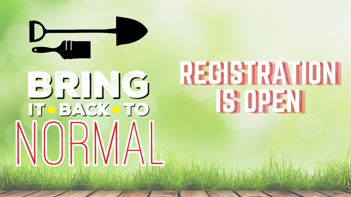 Bring it Back to Normal will take place during the afternoon of Friday, April 14th. Those interested in participating should complete the volunteer registration. Click the link in our bio! #BIBTN