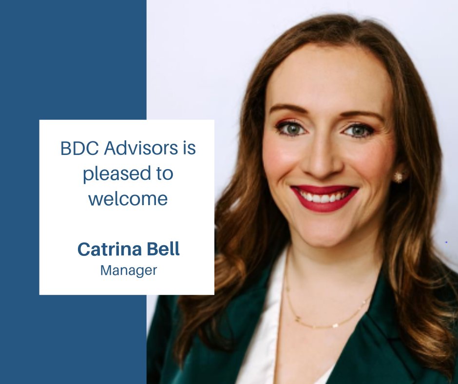 BDCAdvisors's tweet photo. BDC is pleased to welcome Catrina Bell as a Manager. Catrina has a proven track record partnering with executives to translate strategic plans into operational models and is an expert in process improvement.  

https://t.co/sLp2TTqiVa https://t.co/d3G8QCkbg3