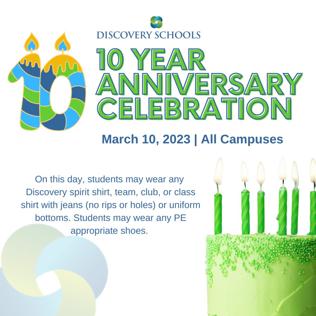 We are celebrating 10 years of academic success on March 10th!